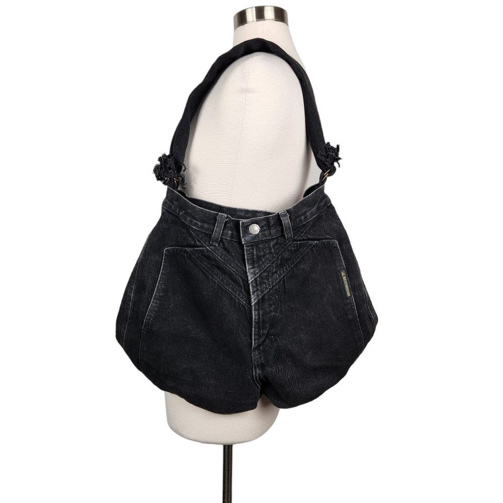 Rocky Mountain American Vintage Handmade Handcrafted Black Denim Jean Purse Bag